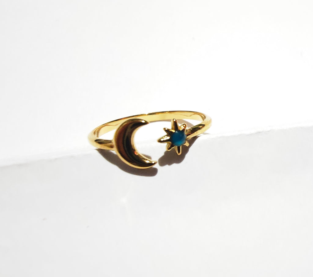 Anillo luna y estrella