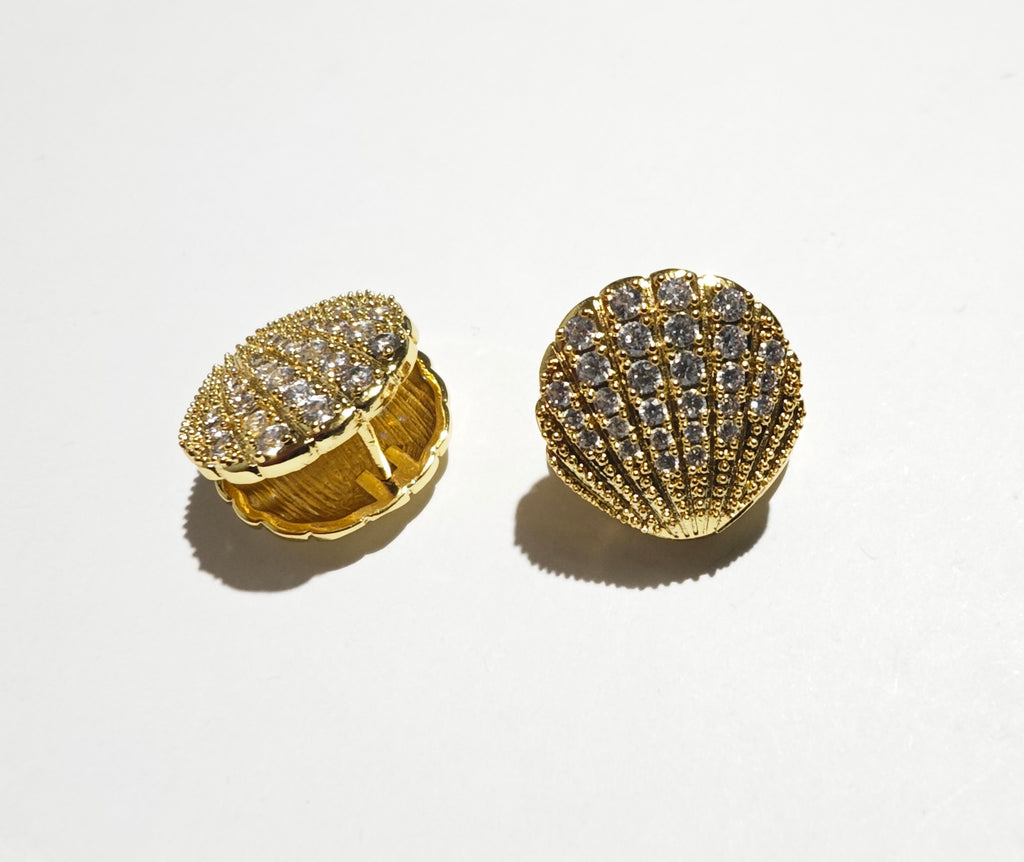 Aretes conchita doble con zirconia