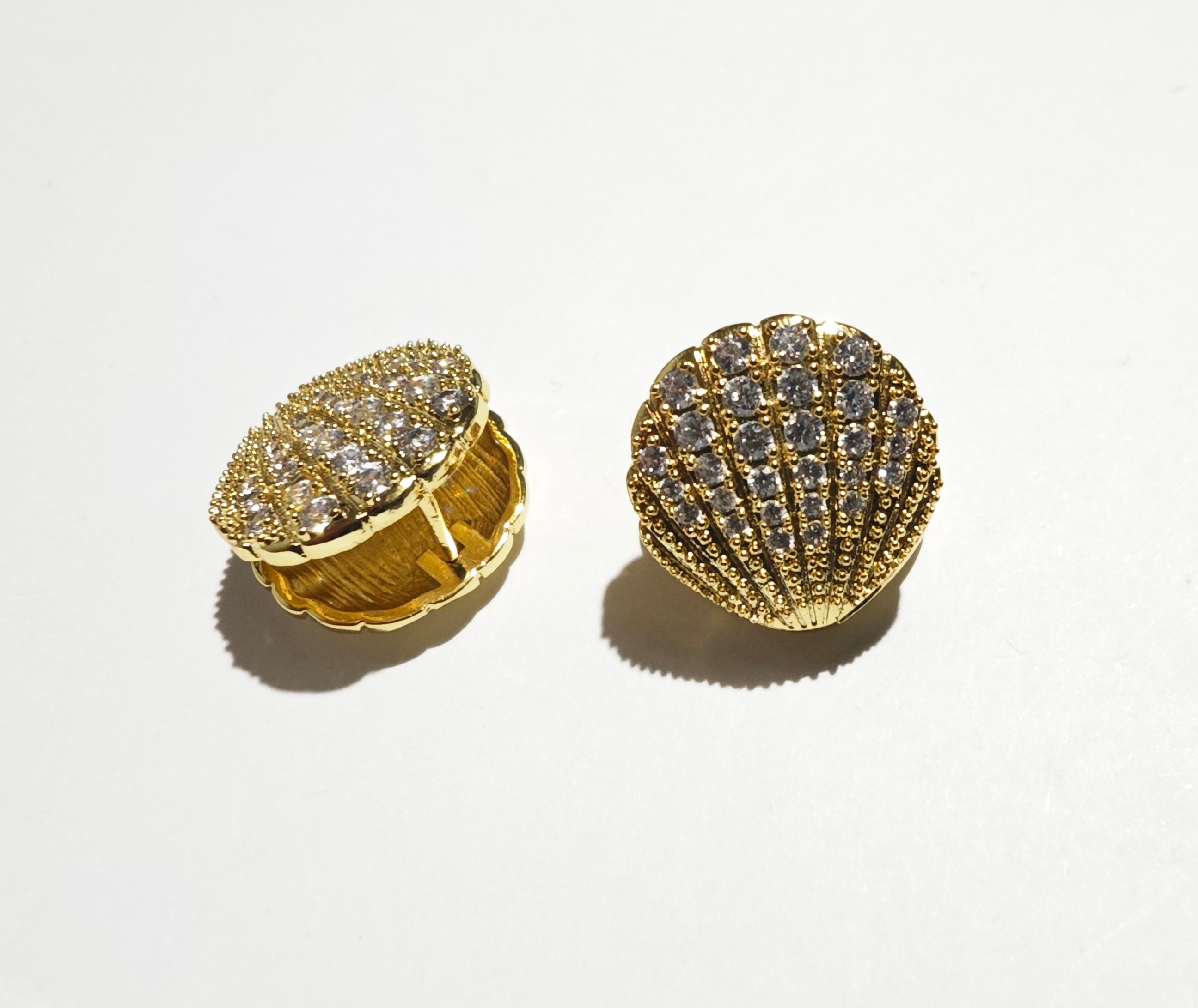 Aretes conchita doble con zirconia