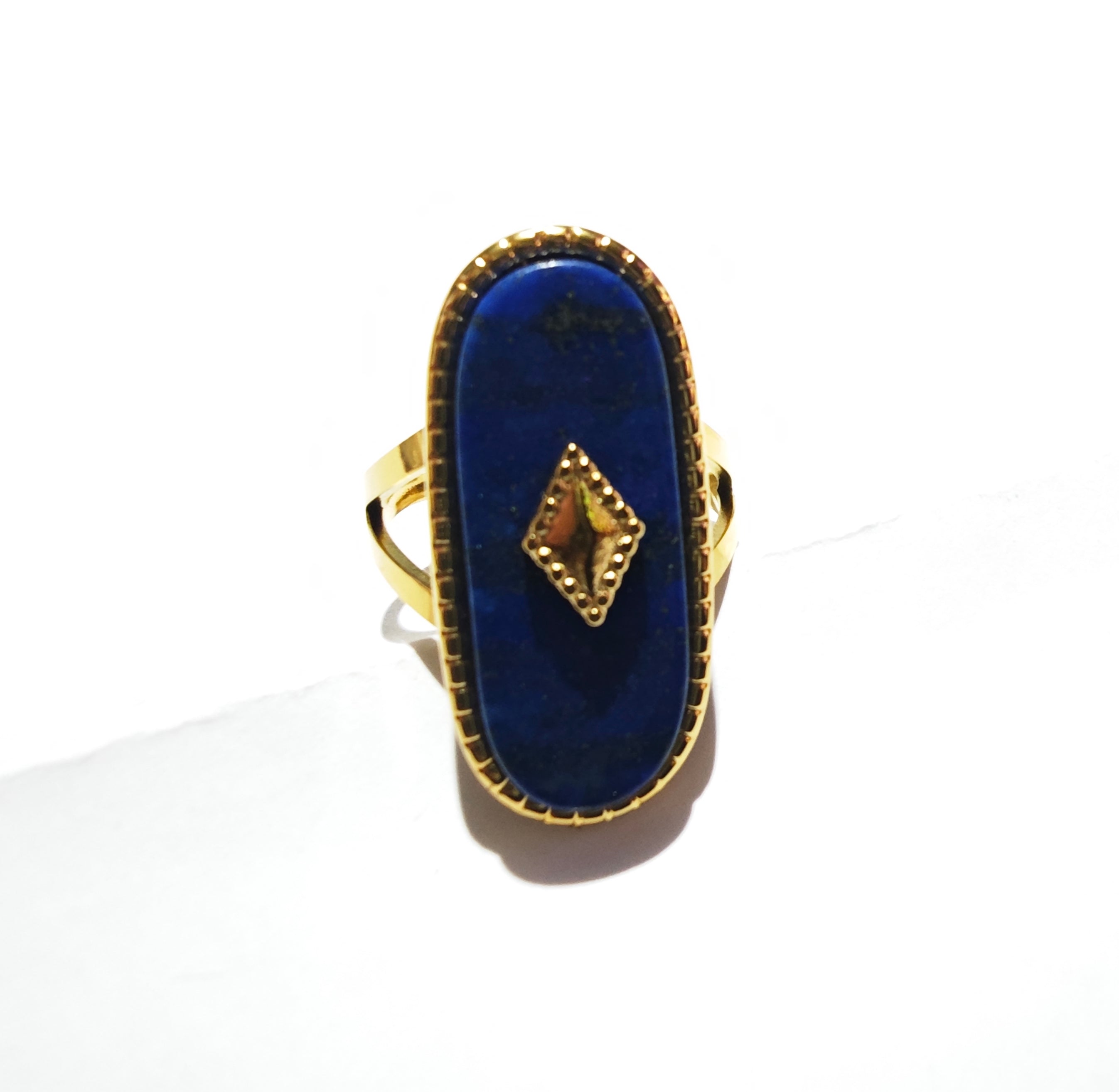Anillo Oval Azul