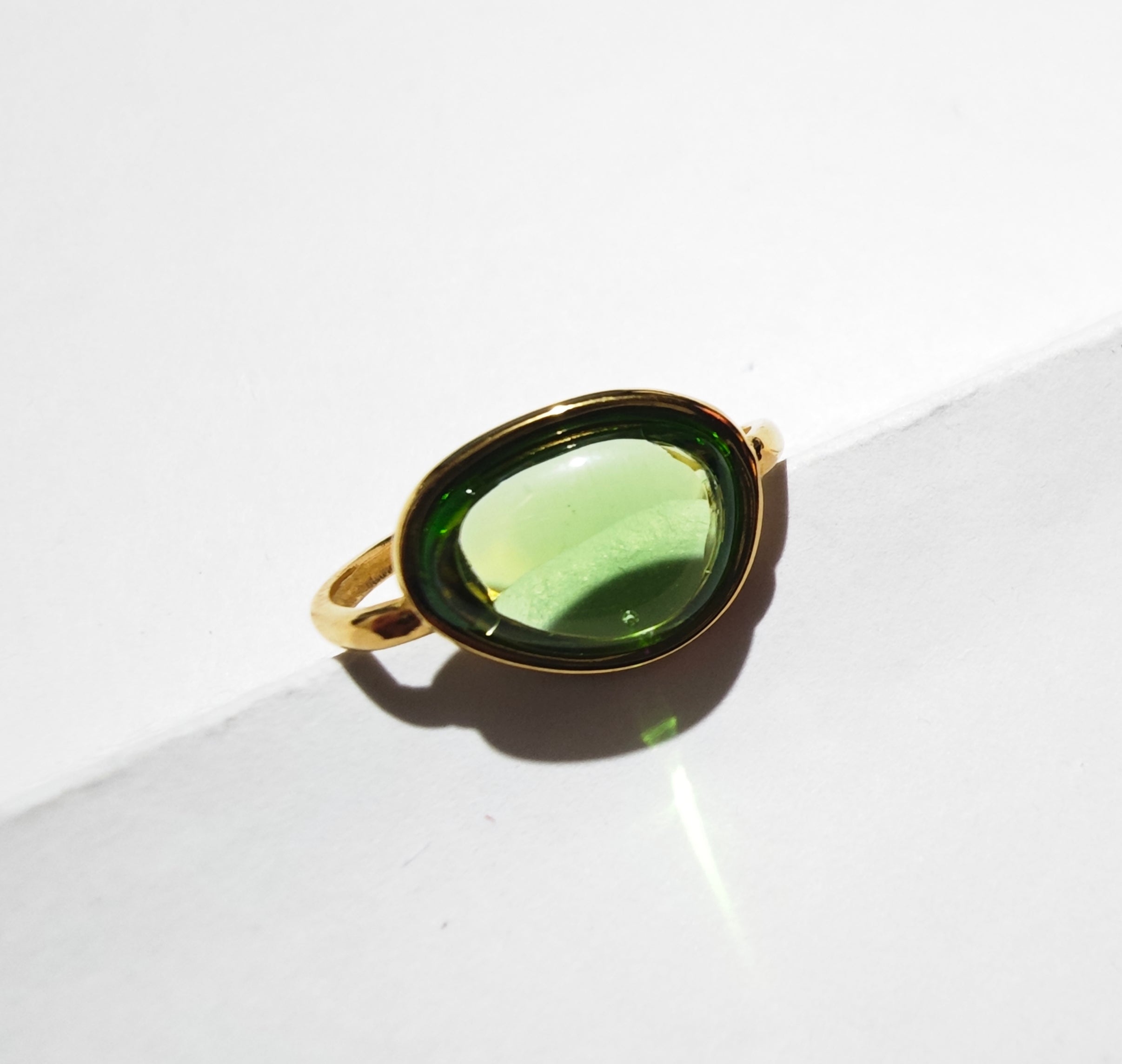 Anillo Verde cristal