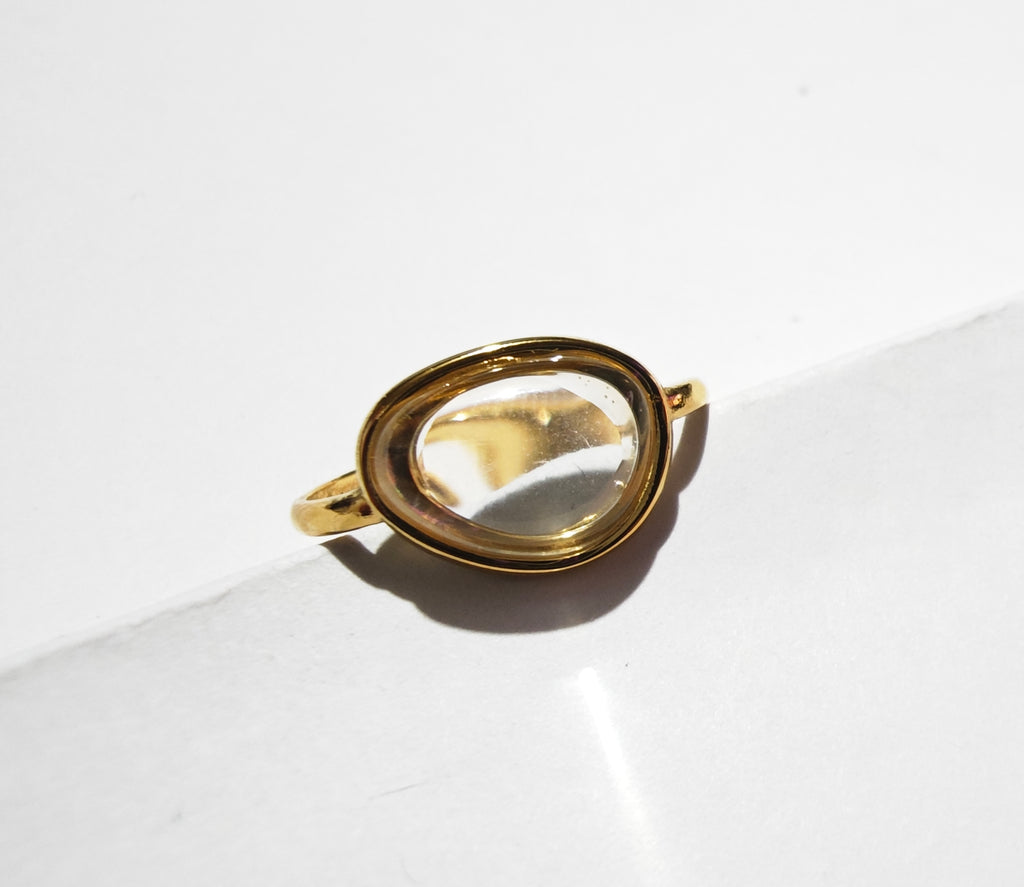 Anillo cristal transparente