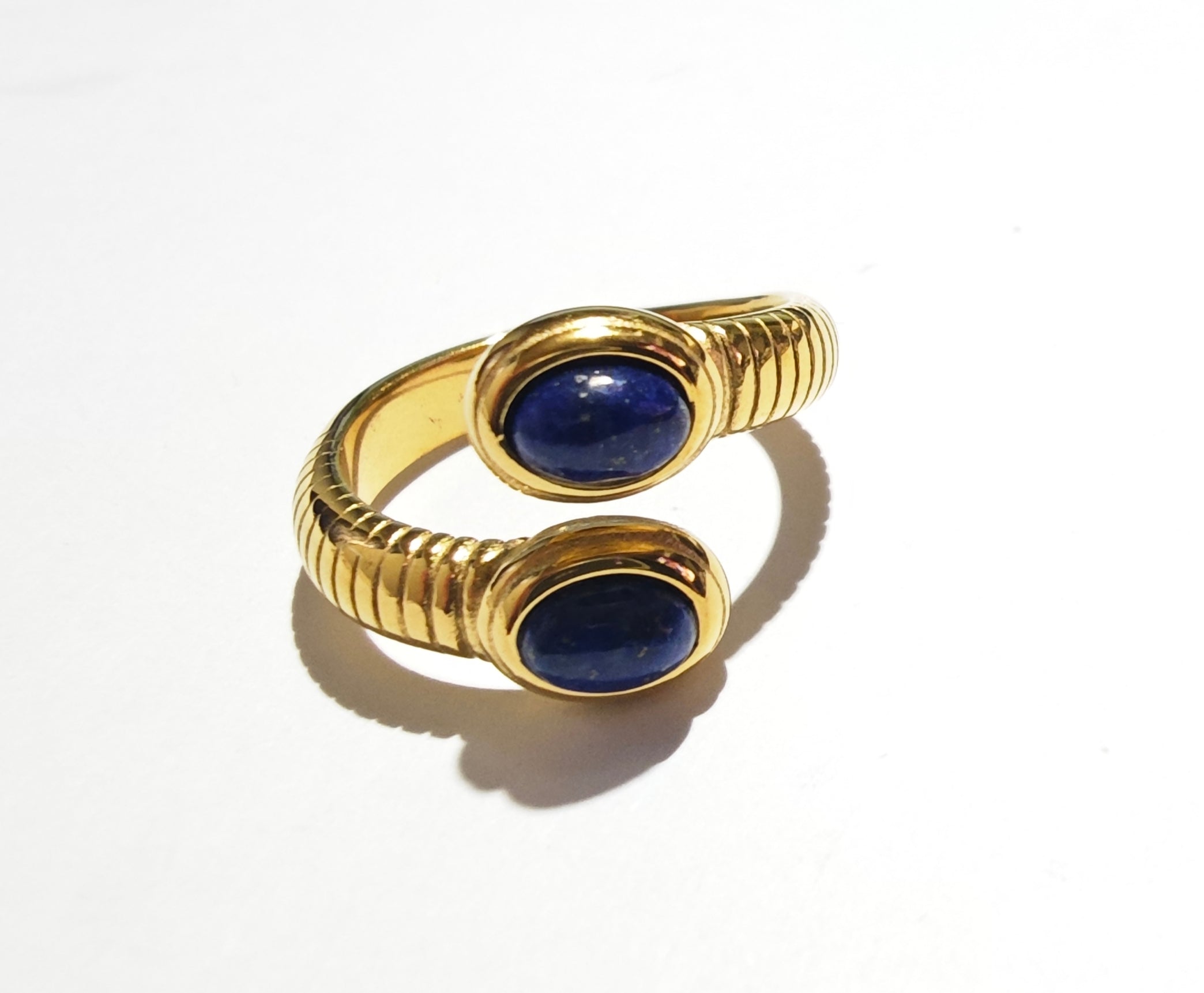 Anillo piedras azul