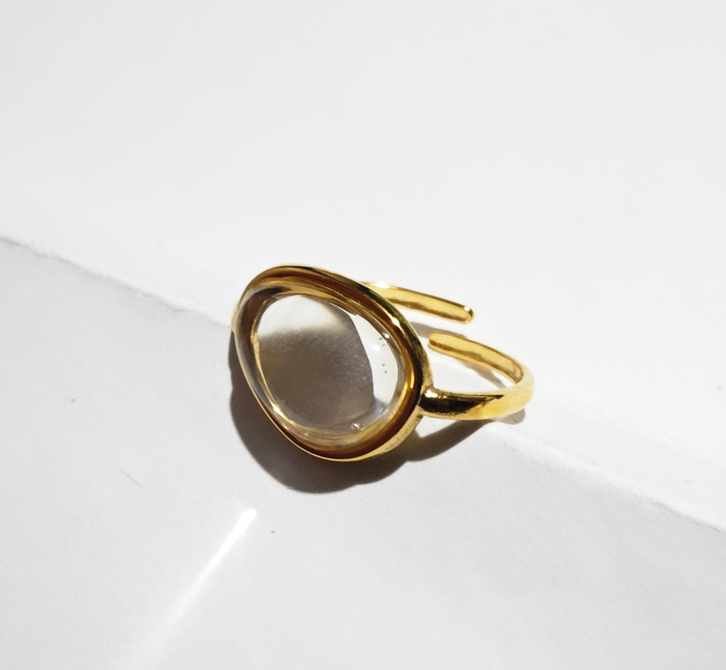 Anillo cristal transparente