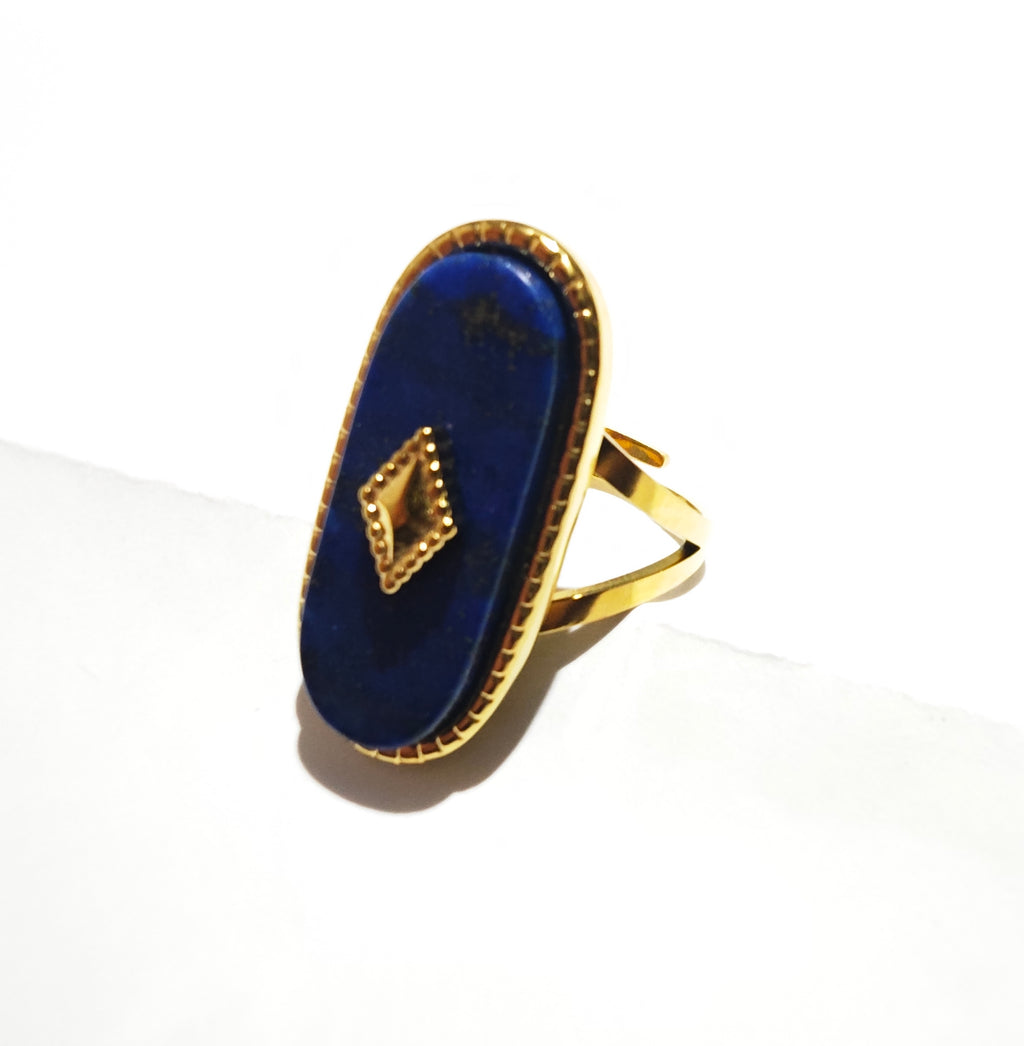 Anillo Oval Azul